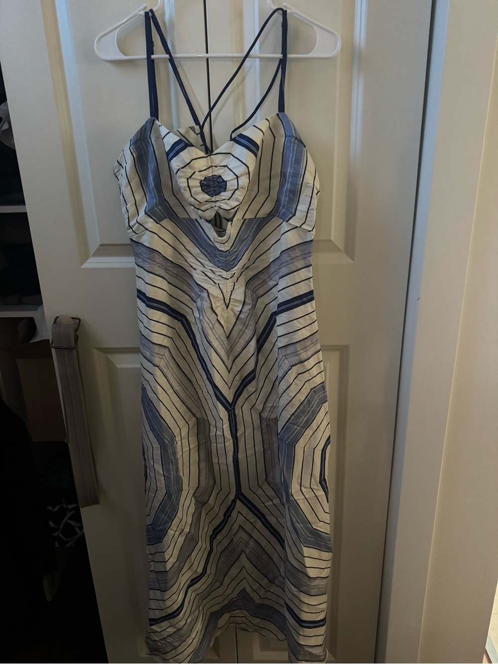 Sandro x Louise Bourgeois Spiral-Motif Maxi Dress   Size 42  = US 10 - Picture 6 of 8
